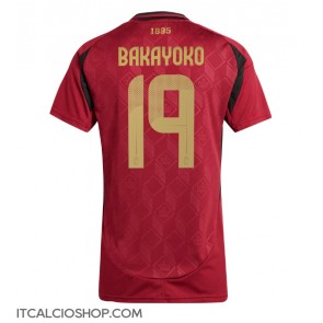 Belgio Johan Bakayoko #19 Prima Maglia Femmina Europei 2024 Manica Corta